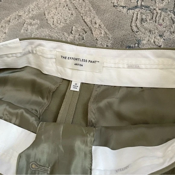 Aritzia Effortless Pant Crepette in Bosana Green Size 12 - Picture 5 of 6